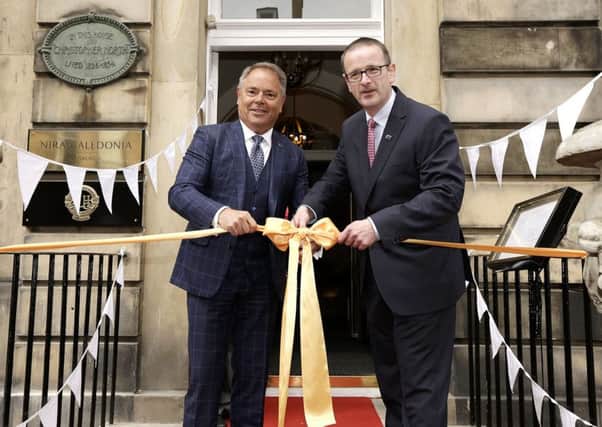 Filip Boyen, CEO at Small Luxury Hotels of the World with General Manager Chris Lynch reopen the Nira Caledonia on Gloucester Place.