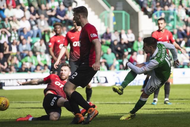 Jamie MacLaren grabbed a crucial goal in the 5-3 win over Kilmarnock