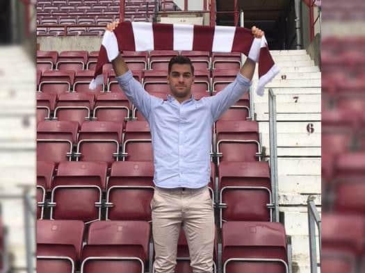 Left-back Ben Garuccio is the latest new signing at Hearts. Pic: Heart of Midlothian FC