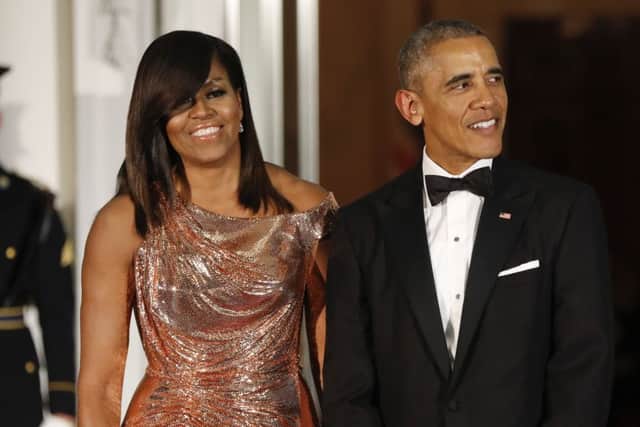 Former President Barack Obama and first lady Michelle Obama. Picture; AP