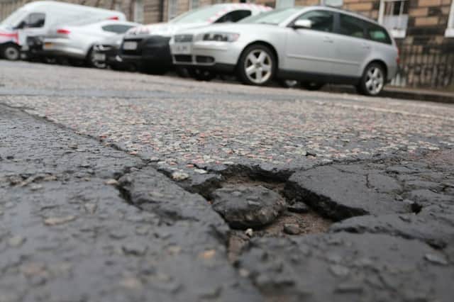 Albany Street in Edinburgh is among those littered with potholes. 
Picture: Stewart Attwood