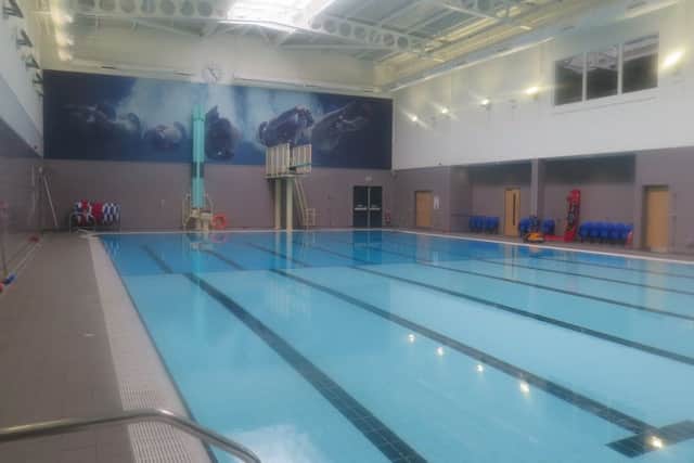 The swimming pool at Newbattle Community Campus