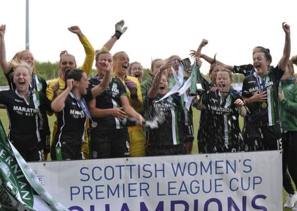 Hibs thrashed Celtic to retain the SWPL Cup