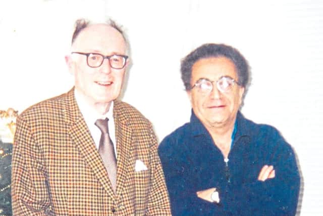 Malcolm Muirhead (left) pictured with friend Hamid Khosrowpour