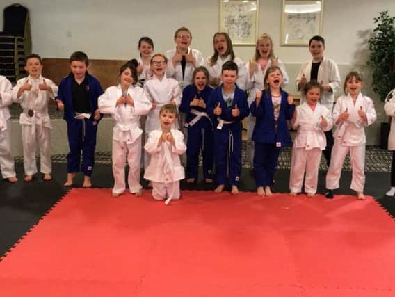 Children in Newtongrange enjoying Mark's judo class