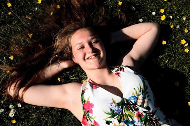 Eva Macfarlane from Livingston- 14 - was at the Ariane Grande concert in Manchester last year when the arena was bombed.
she has struggled since the experience but despite being diagnosed with PTSD managed to write and perform her own song at Pumpherston Music Festival "Sing on the Bing" on Saturday night.
