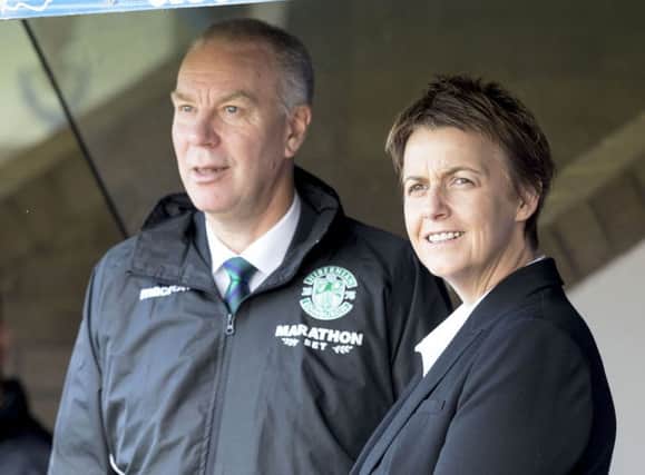 Hibs chief executive Leeann Dempster and head of football operations George Craig. Pic: SNS
