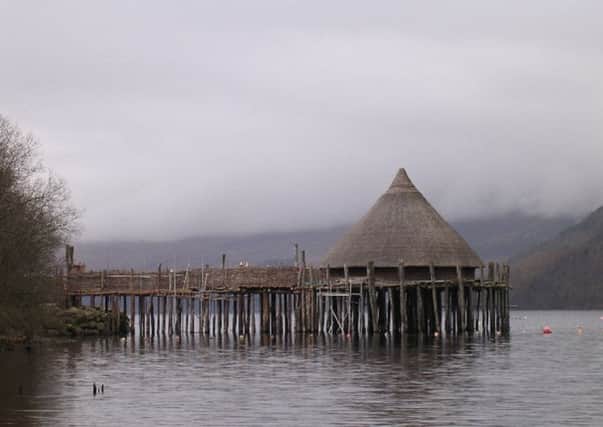 A replica crannog on Loch Tay where researchers are working on the social history of the Early Iron Age dwellers. PIC: www.geograph.co.uk