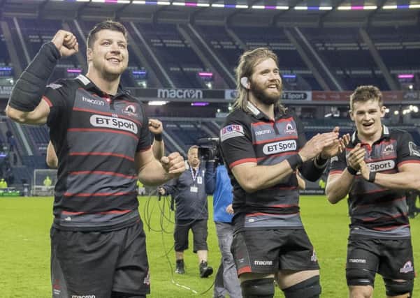 Edinburgh's Grant Gilchrist, Ben Toolis and Magnus Bradbury will line up in blue and orange next season rather than black and red