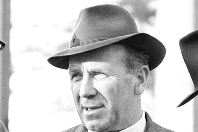 Matt Busby watched from the Easter Road stands