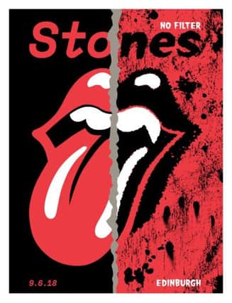 Rolling Stones official Edinburgh poster