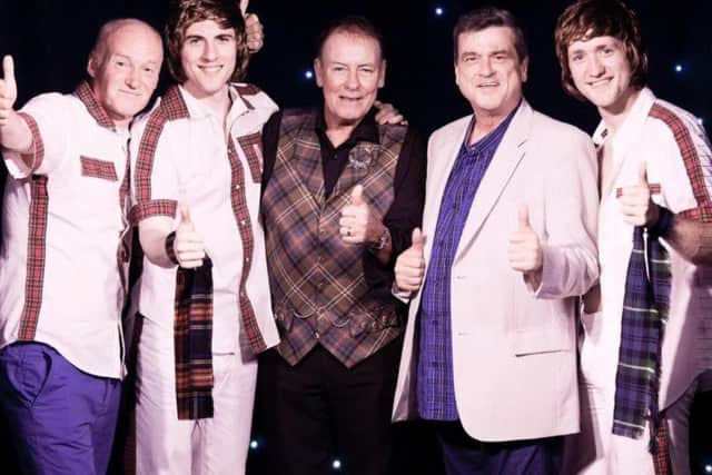 Original Bay City Roller Alan Longmuir with the cast of I Ran With The Gang and special guest, Rollers' frontman Les McKeown.