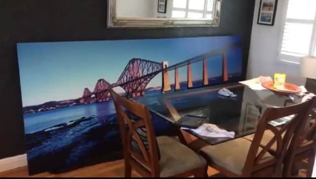 The huge picture of the Forth rail bridge bought by granddad Stuart Slicer