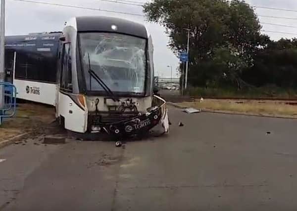 A video shows the aftermath of the crash.