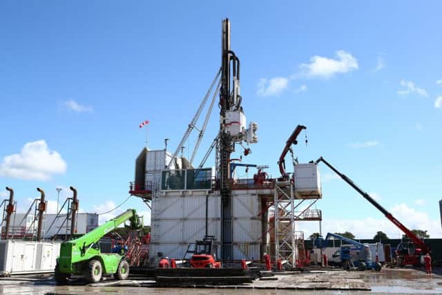 Drilling rig at a shale gas exploration site. Picture: Dave Thompson/PA Wire
