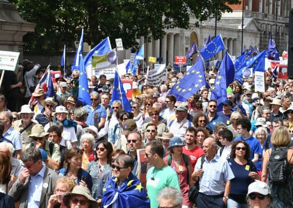 100,000 people marched through London calling for a peoples vote on Saturday. Picture: PA