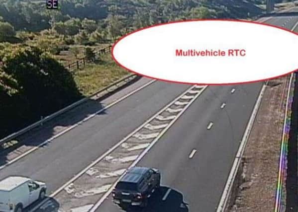 The site of the accident, Picture; Traffic Scotland