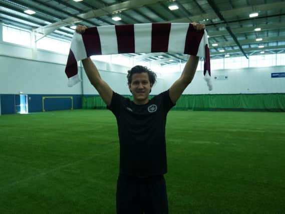Austrian defender Peter Haring is Hearts' tenth summer signing. Pic: Heart of Midlothian FC