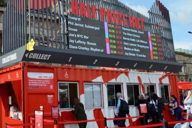 The Half Price Hut is the place to go in Edinburgh for a bargain during the Fringe (Photo: Shutterstock)