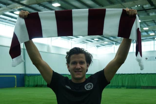 New Hearts signing Peter Haring. Pic: Heart of Midlothian