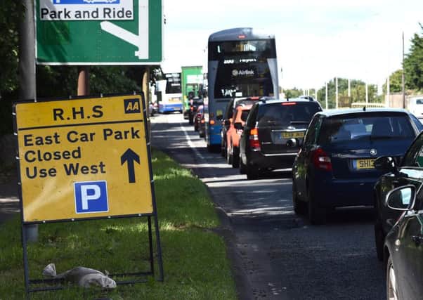 Traffic chaos at Royal Highland Show on Thursday. Picture: Lisa Ferguson