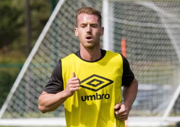 Oliver Bozanic trains with Hearts for the first time. Pic: SNS