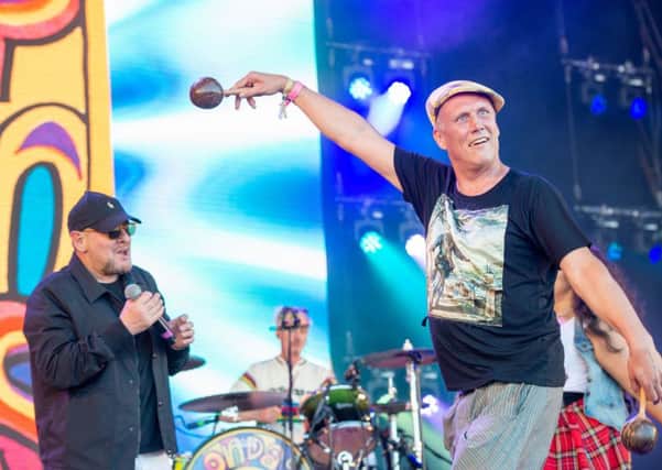 Bez (right) and Shaun Ryder of the Happy Mondays. Picture: Ian Georgeson
