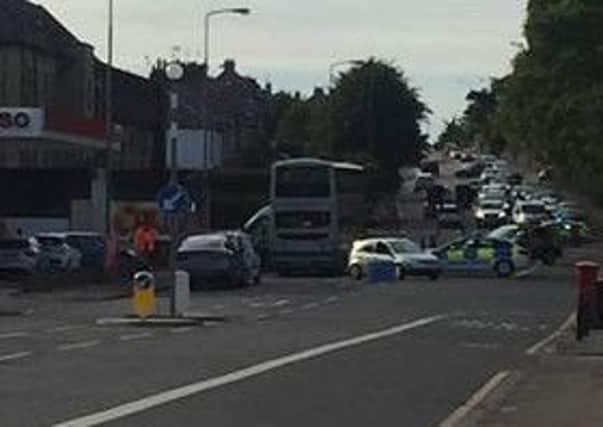 The scene on Willowbrae Road. Picture: Paul Morgan