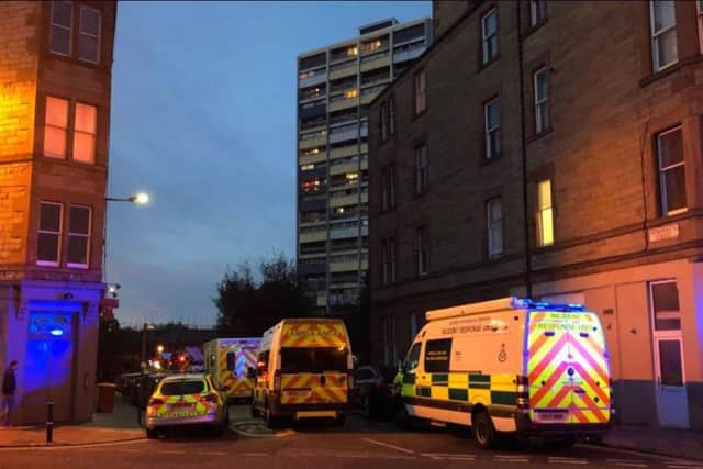 The fire broke out at around 10pm last night. Picture: Shell Bryson/Twitter
