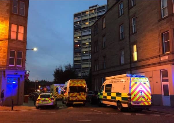 The fire broke out at around 10pm last night. Picture: Shell Bryson/Twitter