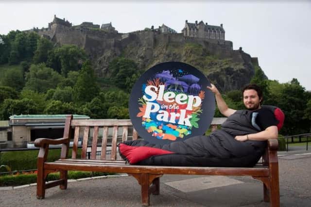 Josh Littlejohn has announced a new expanded Sleep in the Park which will take in Scotland's 4 main cities in the same night. Picture: Contributed