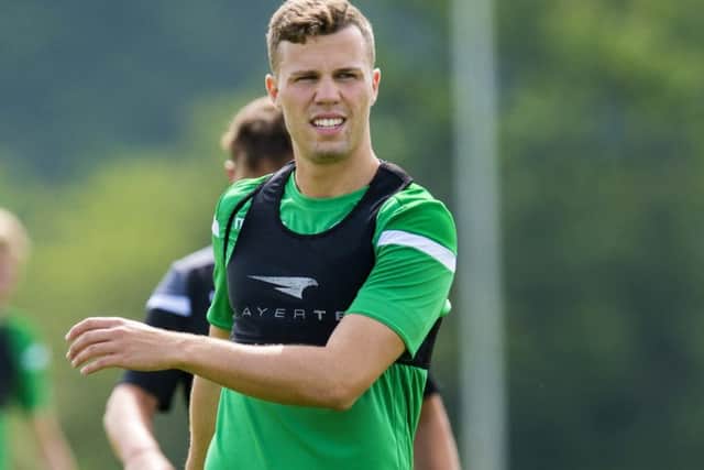 Hibs striker Florian Kamberi had no interest in joining Sunderland. Pic: SNS