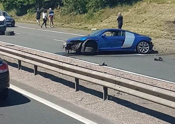 A picture shows the incident on the M8. Picture; Chris Van-Nuil
