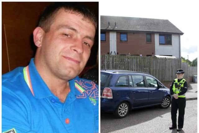 James Gatti was killed in a house in Gilmerton last July. Left image: Copyright Gary Gatti. Right image: TSPL
