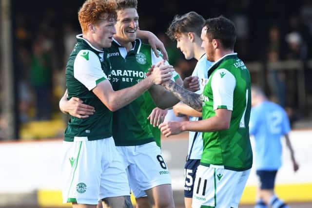 Simon Murray was on target in Hibs' friendly win over Berwick. Picture: SNS/Paul Devlin