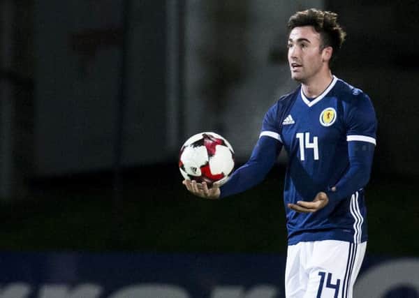 Stevie Mallan in action for Scotland Under-21s. Picture: SNS Group