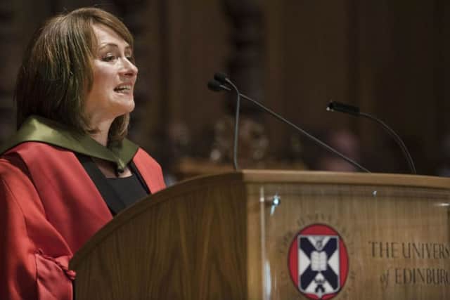 Rachel Barrie receives her award at Edinburgh University. Picture: contributed