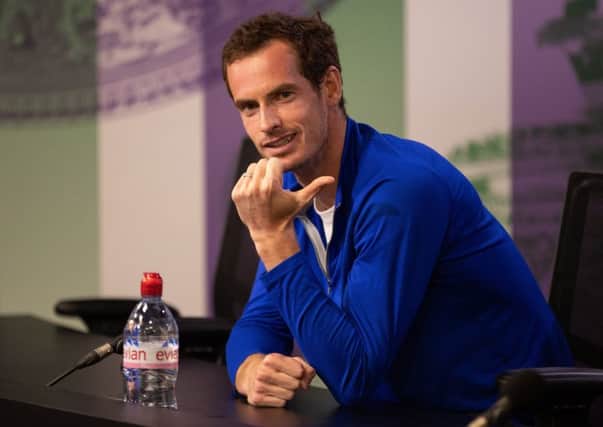 Andy Murray won't be on court but he will be making an appearance of sorts at Wimbledon. Picture: Getty Images