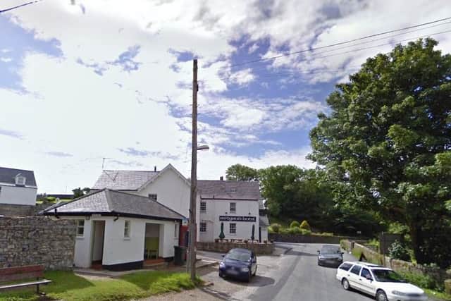 The incident happened on the 253 Borders Bus outside the Bridgend Hotel