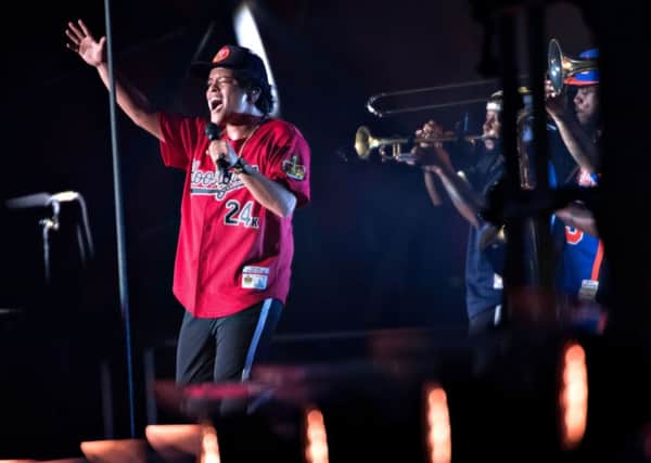 Bruno Mars was forced to leave the stage for 7 minutes, Picture; Getty
