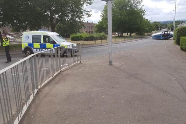 Police sealed off Bryans Road. Pic by Ian Burnett