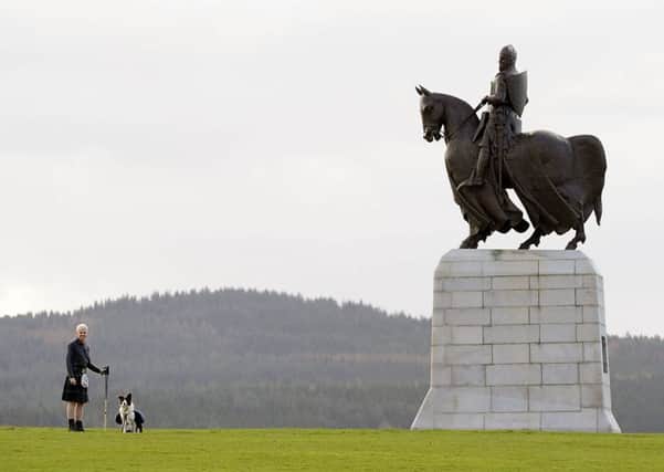 The statue of Robert the Bruce at The Battle of Bannockburn Centre.  PIC:  Michael Gillen/Falkirk Herald.