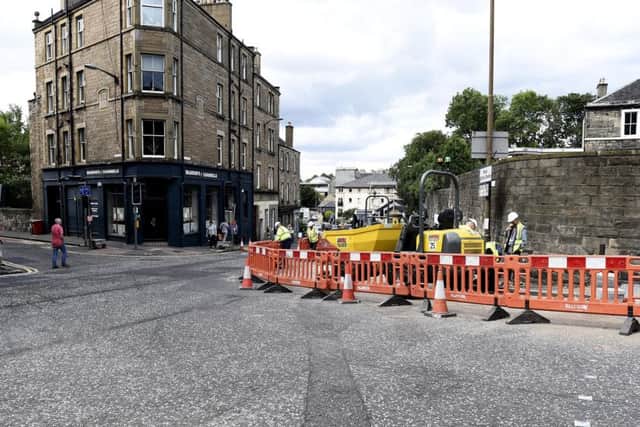 The temporary roadworks at Rodney Street. Picture: Lisa Ferguson