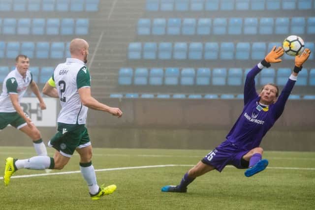 Hibs captain David Gray scores to make it 3-3