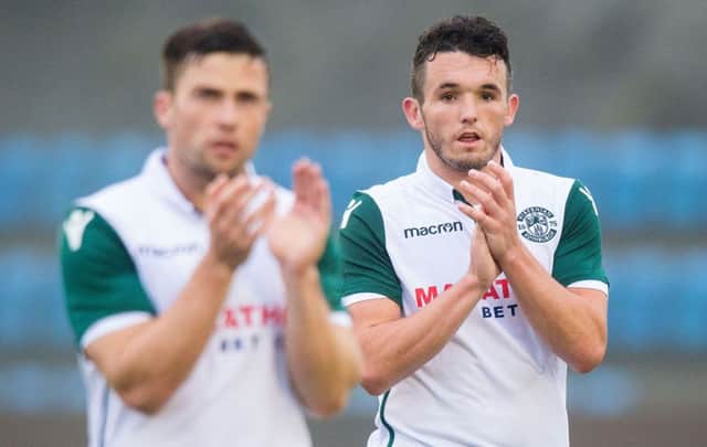 John McGinn started the game for Hibs amid interest from Celtic. Picture: SNS