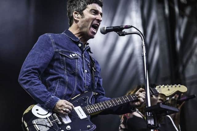 Neol Gallagher rocked Edinburgh Castle. Picture; Calum Buchan