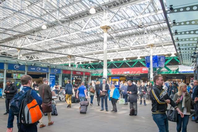 Is Waverley Station as welcome a sight for visitors as it is for Edinburgh people arriving home? Picture: Ian Georgeson