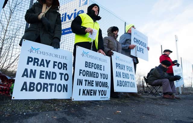 A Green councillor wants to end demonstrations like this one around abortion clinics in the Capital