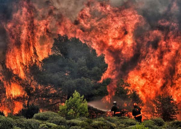 Wildfires continue to devastate parts of Greece. Pic: AFP