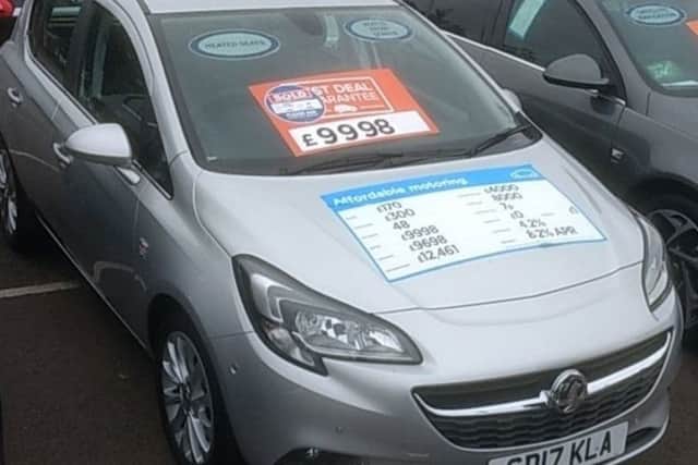 Police Scotland have issued an image of the stolen silver Vauxhall, pictured here when the owner purchased the vehicle.